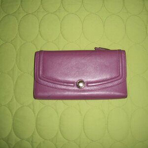 Coach Pink Color Trifold Wallet